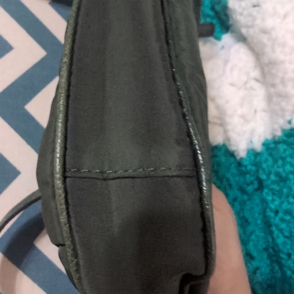Brighton Twister Go Go Pouch Olive Green Nylon Crossbody Handbag - Picture 5 of 8